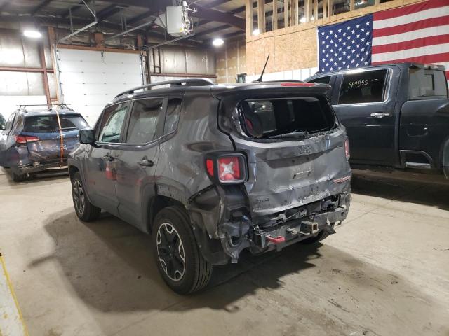 ZACCJBCB3HPF31685 - 2017 JEEP RENEGADE TRAILHAWK GRAY photo 2