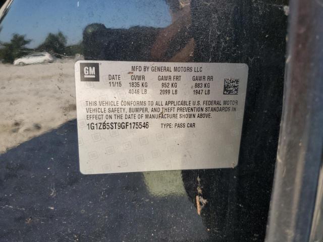 1G1ZB5ST9GF175546 - 2016 CHEVROLET MALIBU LS BLACK photo 12