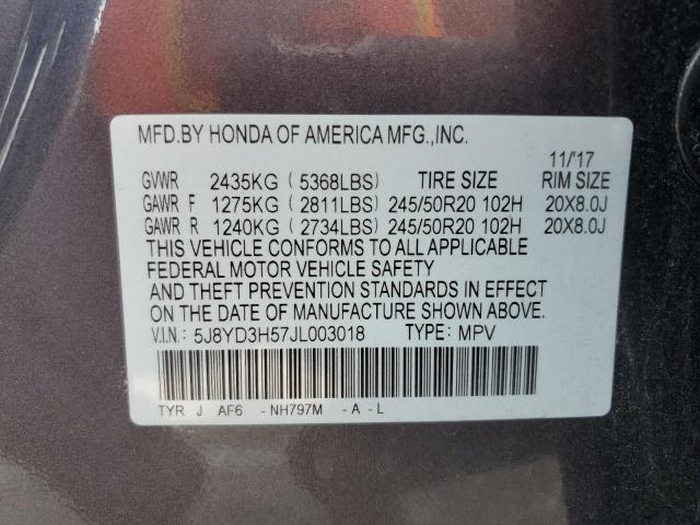5J8YD3H57JL003018 - 2018 ACURA MDX TECHNOLOGY Boz foto 13