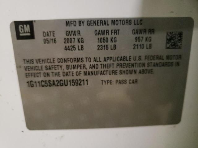 1G11C5SA2GU159211 - 2016 CHEVROLET MALIBU LIM LT 白色 照片 12