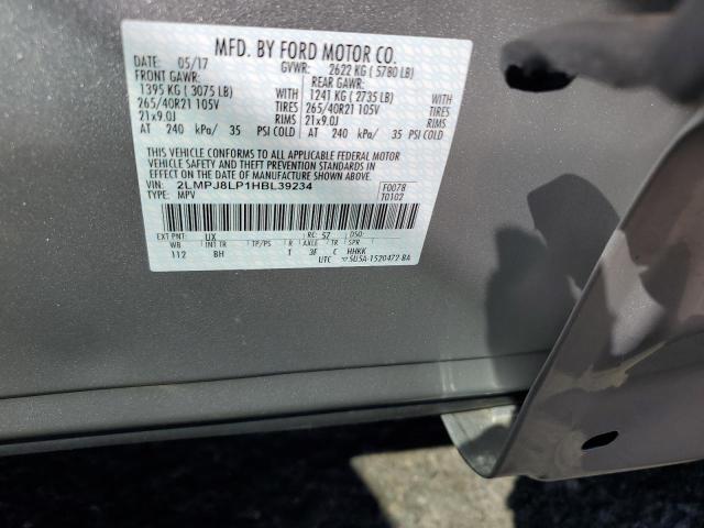 2LMPJ8LP1HBL39234 - 2017 LINCOLN MKX RESERVE Արծաթագույն լուսանկար 12