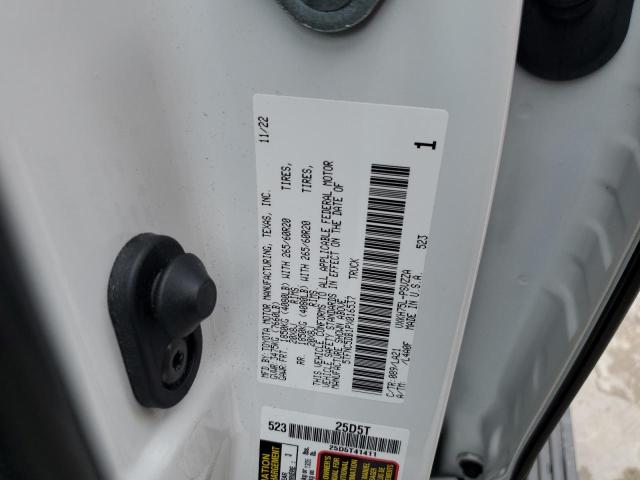 5TFNC5DB1PX016537 - 2023 TOYOTA TUNDRA CREWMAX PLATINUM WHITE photo 12