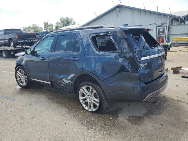 1FM5K8D85HGB51073 - 2017 FORD EXPLORER XLT BLUE photo 2