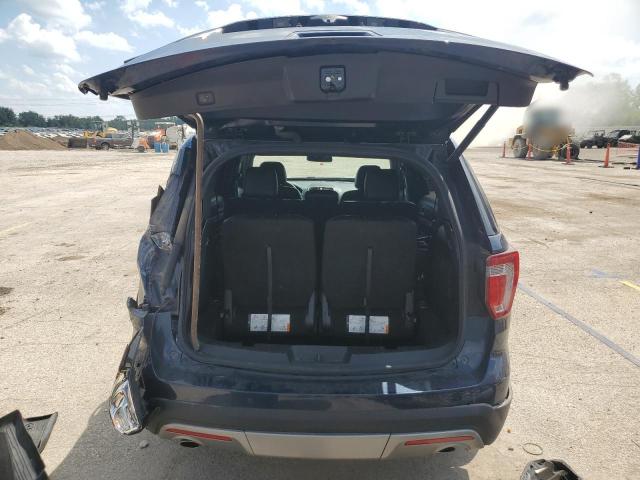 1FM5K8D85HGB51073 - 2017 FORD EXPLORER XLT BLUE photo 6