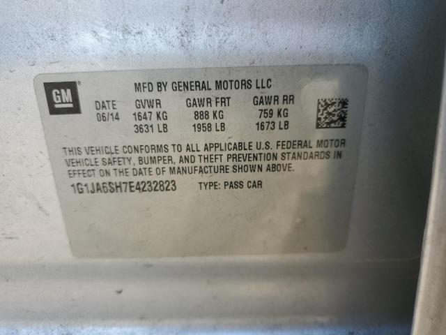1G1JA6SH7E4232823 - 2014 CHEVROLET SONIC LS SILVER photo 12