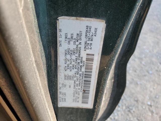 4TASM92N3XZ446803 - 1999 TOYOTA TACOMA XTRACAB PRERUNNER მწვანე ფოტო 12