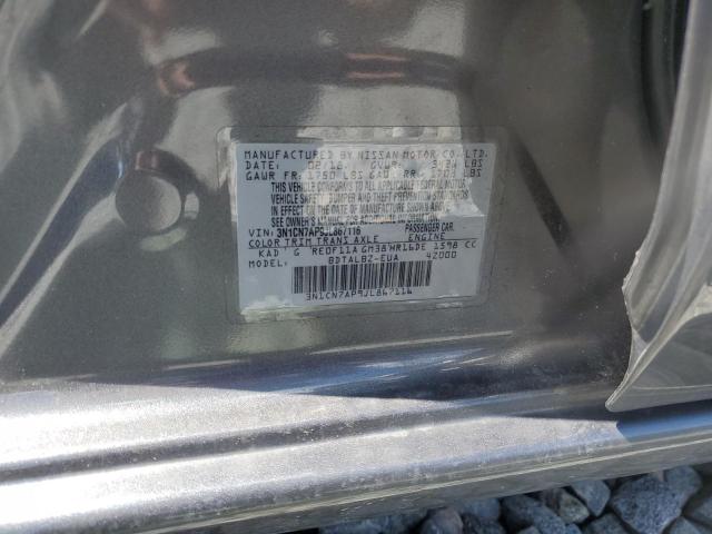 3N1CN7AP9JL867116 - 2018 NISSAN VERSA S 灰色 照片 12