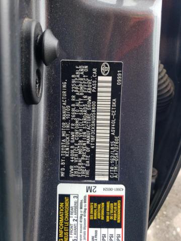 4T1BF3EK0AU058800 - 2010 TOYOTA CAMRY BASE ნაცრისფერი ფოტო 12