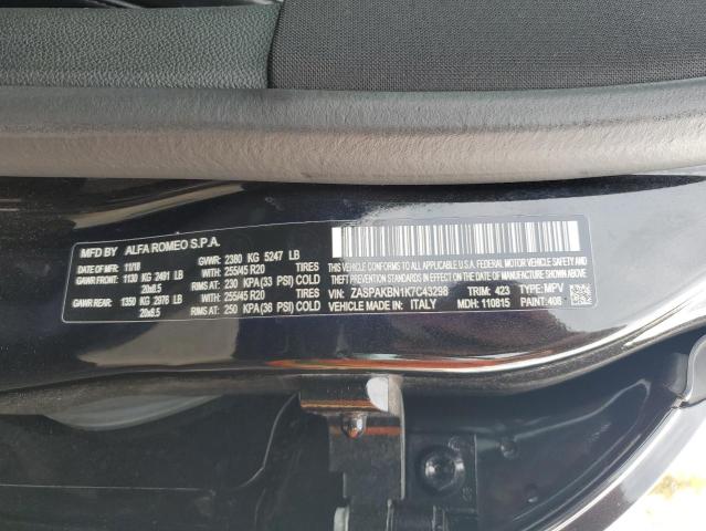 ZASPAKBN1K7C43298 - 2019 ALFA ROMEO STELVIO TI BLACK photo 13