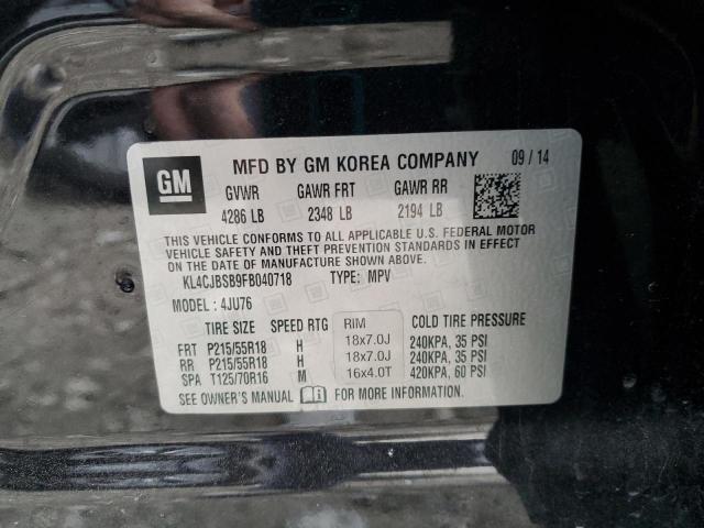 KL4CJBSB9FB040718 - 2015 BUICK ENCORE CONVENIENCE 黑色 照片 12