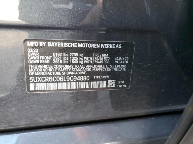 5UXCR6C06L9C94880 - 2020 BMW X5 XDRIVE40I GRAY photo 13