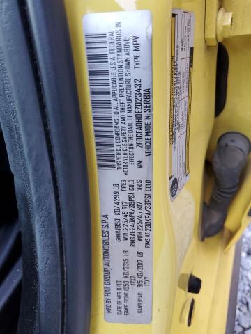 ZFBCFADH0EZ023432 - 2014 FIAT 500L TREKKING YELLOW photo 13