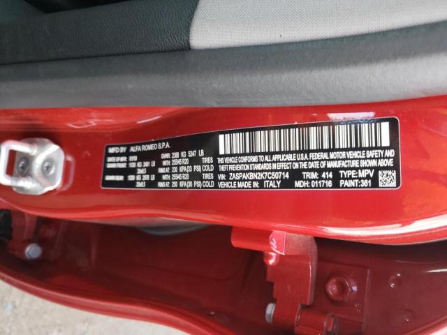 ZASPAKBN2K7C50714 - 2019 ALFA ROMEO STELVIO TI BURGUNDY photo 13