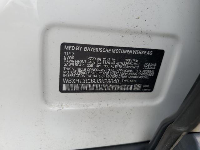 WBXHT3C39J5K28040 - 2018 BMW X1 XDRIVE28I WHITE photo 14