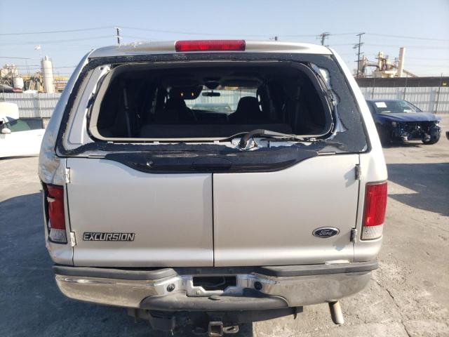 1FMNU40L04EA37551 - 2004 FORD EXCURSION XLT GRAY photo 6