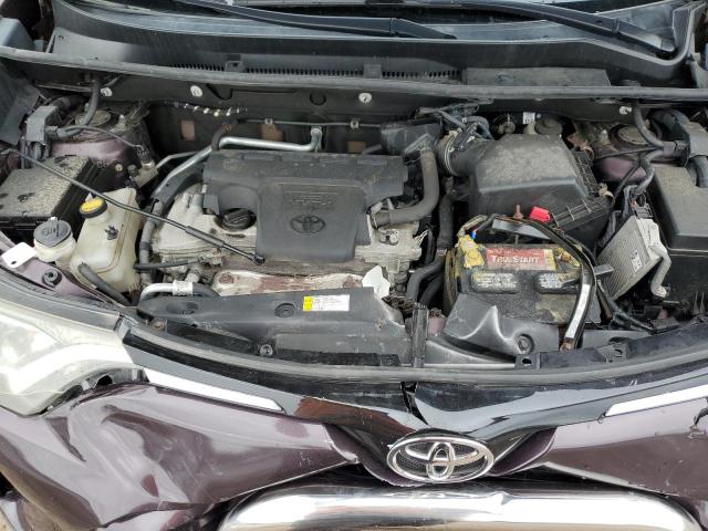 2T3RFREV5GW524782 - 2016 TOYOTA RAV4 XLE BURGUNDY photo 12
