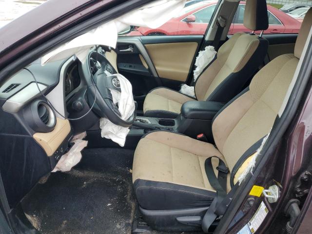 2T3RFREV5GW524782 - 2016 TOYOTA RAV4 XLE BURGUNDY photo 7