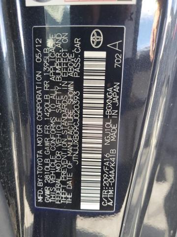 JTNJJXB09CJ020393 - 2012 TOYOTA SCION IQ BLACK photo 13