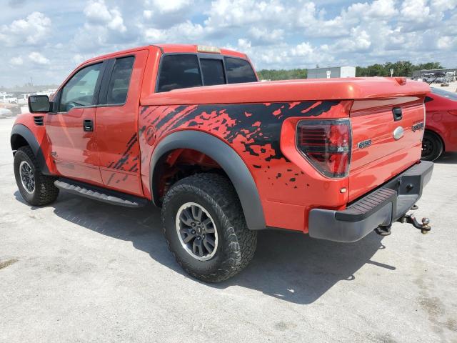 1FTEX1R69BFB14674 - 2011 FORD F150 SVT RAPTOR RED photo 2