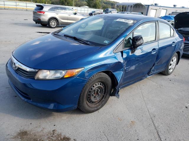 19XFB2F57CE080914 - 2012 HONDA CIVIC LX BLUE photo 1