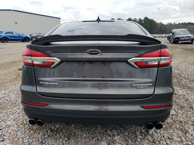 3FA6P0K98KR193086 - 2019 FORD FUSION TITANIUM GRAY photo 6