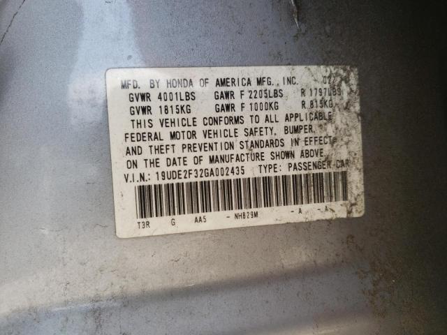 19UDE2F32GA002435 - 2016 ACURA ILX BASE WATCH PLUS SILVER photo 12