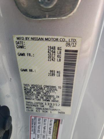 1N4AL2EP1DC139352 - 2013 NISSAN ALTIMA S SILVER photo 13