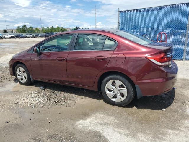 19XFB2F50FE095999 - 2015 HONDA CIVIC LX BURGUNDY photo 2