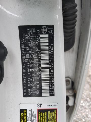 2T1BU4EEXAC444955 - 2010 TOYOTA COROLLA BASE 白色 照片 12