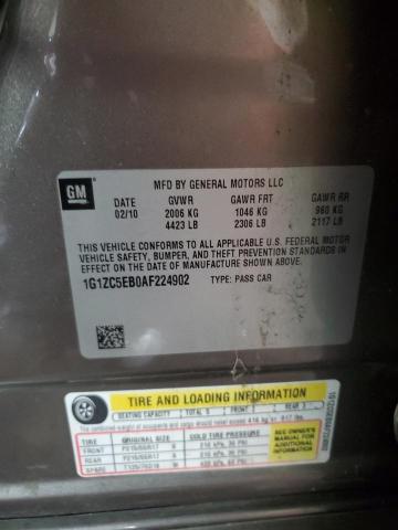 1G1ZC5EB0AF224902 - 2010 CHEVROLET MALIBU 1LT 棕色 照片 12
