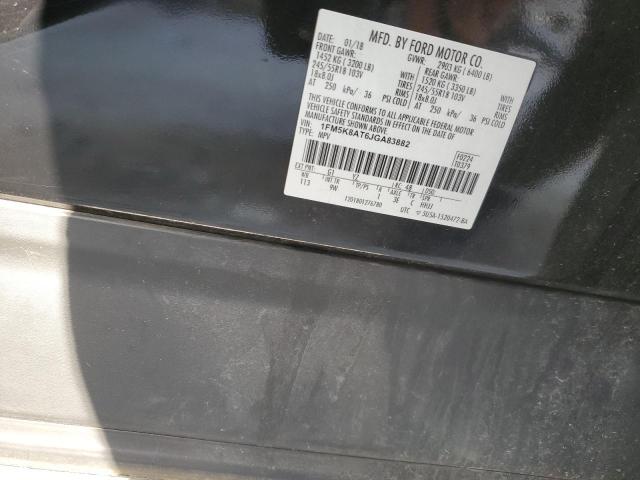 1FM5K8AT6JGA83882 - 2018 FORD EXPLORER POLICE INTERCEPTOR შავი ფოტო 13