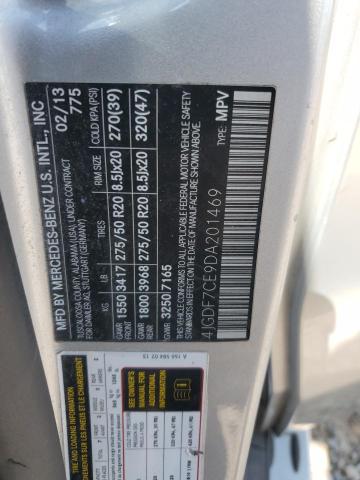 4JGDF7CE9DA201469 - 2013 MERCEDES-BENZ GL 450 4MATIC GRAY photo 13