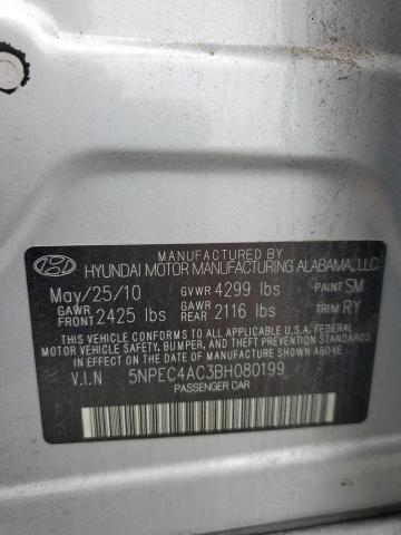 5NPEC4AC3BH080199 - 2011 HYUNDAI SONATA SE ლურჯი ფოტო 12