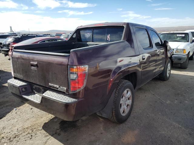 2HJYK16537H544922 - 2007 HONDA RIDGELINE RTL MAROON photo 3