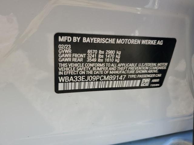 WBA33EJ09PCM89147 - 2023 BMW 760 XI WHITE photo 12