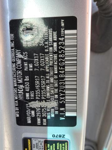 5XYZU3LB4FG285234 - 2015 HYUNDAI SANTA FE SPORT SILVER photo 13