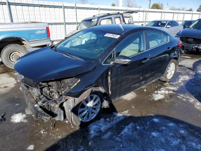 KNAFX4A82E5048950 - 2014 KIA FORTE EX BLACK photo 1