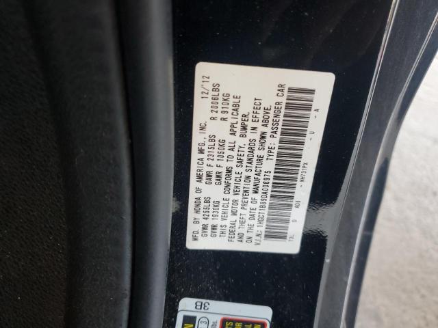 1HGCT1B89DA006975 - 2013 HONDA ACCORD EXL BLACK photo 12