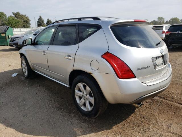 JN8AZ08W77W621590 - 2007 NISSAN MURANO SL SILVER photo 2