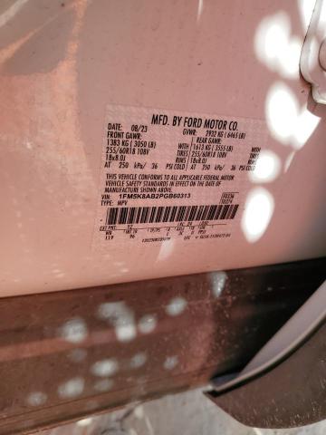 1FM5K8AB2PGB60313 - 2023 FORD EXPLORER POLICE INTERCEPTOR WHITE photo 14