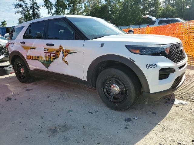 1FM5K8AB2PGB60313 - 2023 FORD EXPLORER POLICE INTERCEPTOR WHITE photo 4