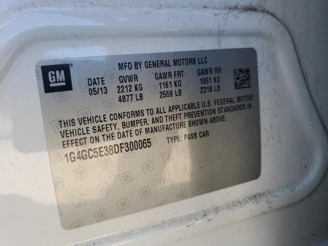 1G4GC5E38DF300065 - 2013 BUICK LACROSSE WHITE photo 12