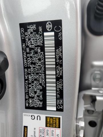 JTDKAMFPXM3180254 - 2021 TOYOTA PRIUS PRIM LE SILVER photo 12