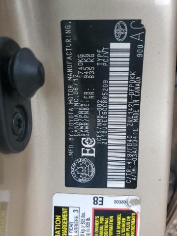 2T1BU4EE6CC885209 - 2012 TOYOTA COROLLA BASE بيج صورة 12