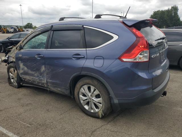 5J6RM4H72EL092992 - 2014 HONDA CR-V EXL BLUE photo 2