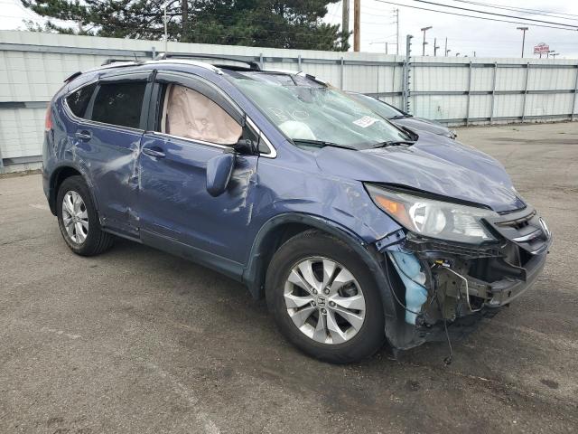5J6RM4H72EL092992 - 2014 HONDA CR-V EXL BLUE photo 4