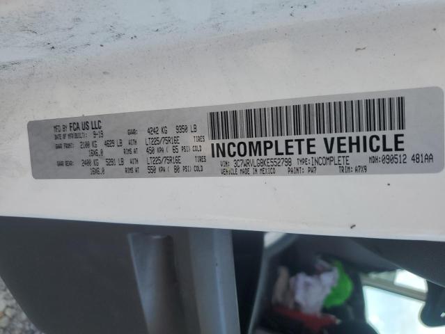 3C7WRVLG8KE552798 - 2019 RAM PROMASTER 3500 STANDARD Weiß Foto 12