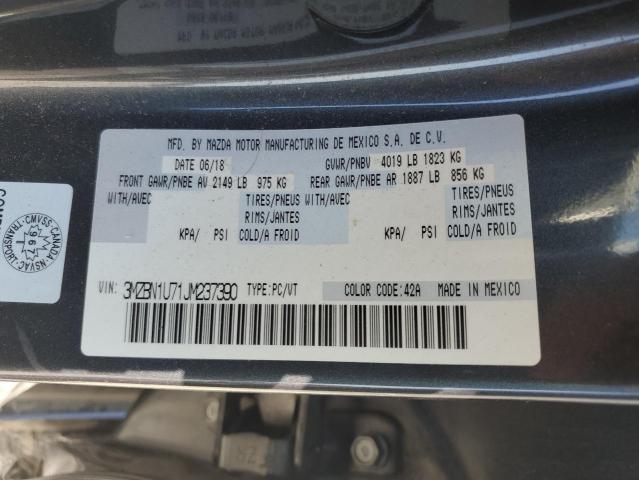 3MZBN1U71JM237390 - 2018 MAZDA 3 SPORT رمادي صورة 13
