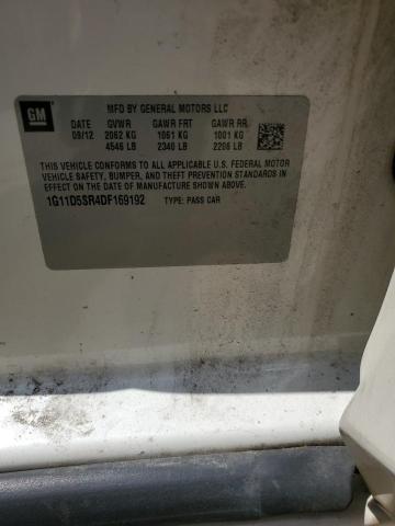 1G11D5SR4DF169192 - 2013 CHEVROLET MALIBU 1LT 白色 照片 12