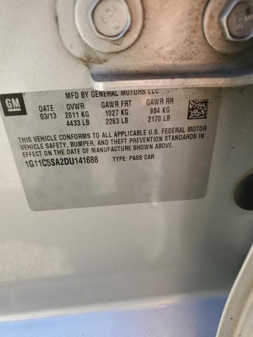 1G11C5SA2DU141688 - 2013 CHEVROLET MALIBU 1LT SILVER photo 13